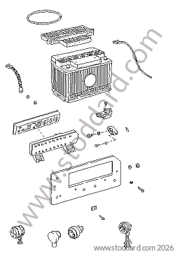 BATTERY, FUSE BOX for Porsche 914 &bull; 1972 &bull; 914/6 &bull; Manual Gearbox, 5 Speed