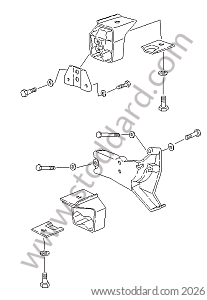 TRANSMISSION SUSPENSION AUTOMATIC TRANSMISSION for Porsche 924 76-79 &bull; 1977 &bull; 924 2.0 &bull; Coupe &bull; Automatic Gearbox
