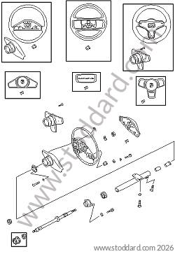 STEERING WHEEL/STEERING COLUMN for Porsche 924 76-79 &bull; 1979 &bull; 924 Turbo &bull; Coupe &bull; Manual Gearbox, 5 Speed