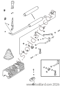 SHIFT MECHANISM MANUAL TRANSMISSION for Porsche 924 76-79 &bull; 1976 &bull; 924 2.0 &bull; Coupe &bull; Manual Gearbox, 4 Speed
