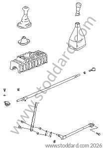 SHIFT MECHANISM MANUAL TRANSMISSION for Porsche 924 76-79 &bull; 1979 &bull; 924 Turbo &bull; Coupe &bull; Manual Gearbox, 5 Speed