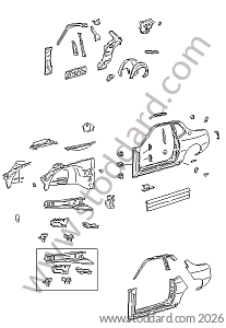 SIDE SECTION for Porsche 924 76-79 &bull; 1976 &bull; 924 2.0 &bull; Coupe &bull; Manual Gearbox, 4 Speed