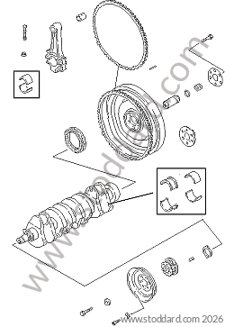 CRANKSHAFT CONNECTING ROD for Porsche 924 80-85 &bull; 1980 &bull; 924 2.0 &bull; Coupe &bull; Manual Gearbox, 5 Speed