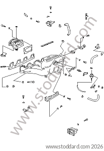 INTAKE MANIFOLD / FLAP CONNECTION for Porsche 924 80-85 &bull; 1980 &bull; 924 2.0 &bull; Coupe &bull; Manual Gearbox, 5 Speed