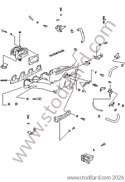 INTAKE MANIFOLD/FLAP CONNECTION for Porsche 924 80-85 &bull; 1980 &bull; 924 2.0 &bull; Coupe &bull; Manual Gearbox, 5 Speed