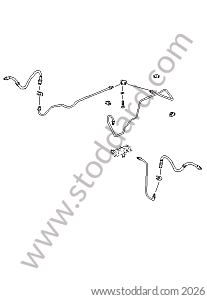 BRAKE LINES FRONT for Porsche 924 80-85 &bull; 1980 &bull; 924 2.0 &bull; Coupe &bull; Manual Gearbox, 5 Speed