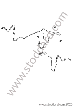 BRAKE LINES FRONT for Porsche 924 80-85 &bull; 1980 &bull; 924 2.0 &bull; Coupe &bull; Manual Gearbox, 5 Speed