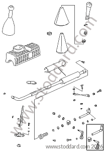 SHIFT MECHANISM MANUAL TRANSMISSION for Porsche 924 80-85 &bull; 1980 &bull; 924 2.0 &bull; Coupe &bull; Manual Gearbox, 5 Speed
