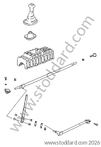 SHIFT MECHANISM MANUAL TRANSMISSION for Porsche 924 80-85 &bull; 1981 &bull; 924 Carrera Gt &bull; Coupe &bull; Manual Gearbox, 5 Speed