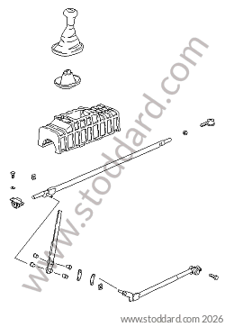 SHIFT MECHANISM MANUAL TRANSMISSION for Porsche 924 80-85 &bull; 1984 &bull; 924 Turbo &bull; Coupe &bull; Manual Gearbox, 5 Speed
