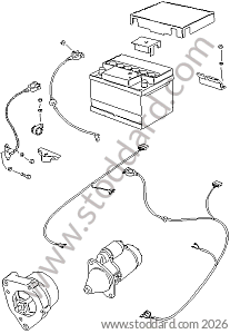 BATTERY WIRING HARNESSES for Porsche 924 80-85 &bull; 1980 &bull; 924 2.0 &bull; Coupe &bull; Manual Gearbox, 5 Speed