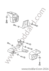 TRANSMISSION SUSPENSION FOR AUTOMATIC TRANSMISSION for Porsche 924S &bull; 1986 &bull; 924S 2.5 &bull; Coupe &bull; Automatic Gearbox