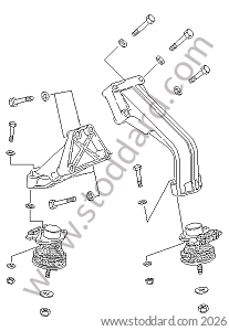 ENGINE SUSPENSION for Porsche 924S &bull; 1986 &bull; 924S 2.5 &bull; Coupe &bull; Manual Gearbox, 5 Speed