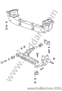 WISHBONE / CROSS MENBER for Porsche 924S &bull; 1986 &bull; 924S 2.5 &bull; Coupe &bull; Manual Gearbox, 5 Speed