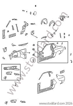 SIDE SECTION for Porsche 924S &bull; 1986 &bull; 924S 2.5 &bull; Coupe &bull; Manual Gearbox, 5 Speed