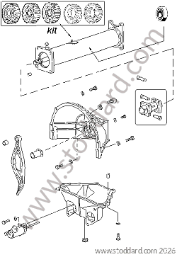TRANSAXLE / CLUTCH FORK / BEARING GUIDE / CLUTCH SLAVE CYLINDER for Porsche 928 78-82 &bull; 1978 &bull; 928 4.5 &bull; Coupe &bull; Manual Gearbox, 5 Speed