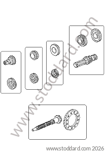 SETS OF PINIONS / SECONDARY SHAFT for Porsche 928 78-82 &bull; 1980 &bull; 928 4.5 &bull; Coupe &bull; Manual Gearbox, 5 Speed