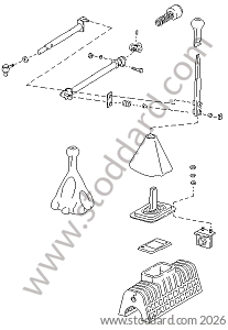GEAR LEVER / BELLOWS / KNOB for Porsche 928 78-82 &bull; 1978 &bull; 928 4.5 &bull; Coupe &bull; Manual Gearbox, 5 Speed