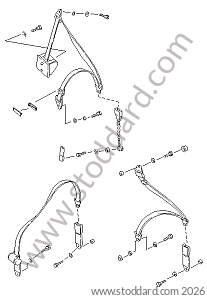 SEAT BELT for Porsche 928 78-82 &bull; 1978 &bull; 928 4.5 &bull; Coupe &bull; Manual Gearbox, 5 Speed