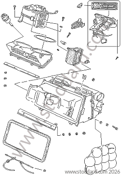HEATING UNIT / CONTROL SWITCH for Porsche 928 78-82 &bull; 1978 &bull; 928 4.5 &bull; Coupe &bull; Manual Gearbox, 5 Speed