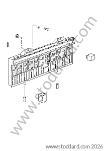 RELAY / FUSE / SUPPORT for Porsche 928 78-82 &bull; 1978 &bull; 928 4.5 &bull; Coupe &bull; Manual Gearbox, 5 Speed