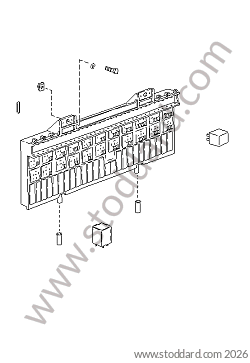 RELAY / FUSE / SUPPORT for Porsche 928 78-82 &bull; 1982 &bull; 928 4.5 &bull; Coupe &bull; Manual Gearbox, 5 Speed