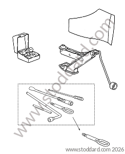 JACK / TOWING HOOK / TOOLBAG for Porsche 928 83-86 &bull; 1983 &bull; 928 4.7S &bull; Coupe &bull; Manual Gearbox, 5 Speed