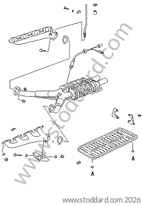 EXHAUST MANIFOLD / CATALYTIC CONVERTER for Porsche 928 83-86 &bull; 1985 &bull; 928 4.7S2 &bull; Coupe &bull; Manual Gearbox, 5 Speed