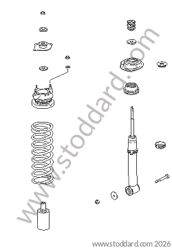 SUSPENSION FRONT AXLE for Porsche 928 83-86 &bull; 1986 &bull; 928 4.7S &bull; Coupe &bull; Manual Gearbox, 5 Speed