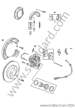 DISC BRAKE REAR AXLE for Porsche 928 83-86 &bull; 1983 &bull; 928 4.7S &bull; Coupe &bull; Manual Gearbox, 5 Speed