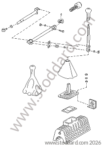 GEAR LEVER / BELLOWS / KNOB for Porsche 928 83-86 &bull; 1984 &bull; 928 4.7S &bull; Coupe &bull; Manual Gearbox, 5 Speed