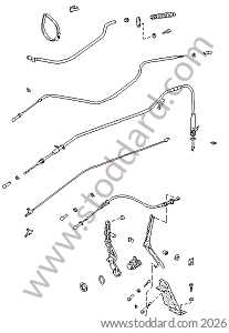 ACCELERATOR PEDAL / ACCELERATOR CABLE for Porsche 928 83-86 &bull; 1983 &bull; 928 4.7S &bull; Coupe &bull; Automatic Gearbox