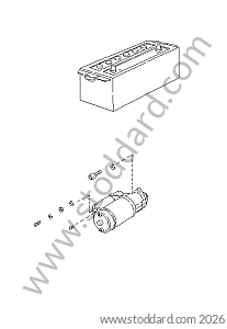 BATTERY / STARTER for Porsche 928 83-86 &bull; 1984 &bull; 928 4.7S &bull; Coupe &bull; Manual Gearbox, 5 Speed