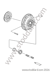MANUAL TRANSMISSION CLUTCH for Porsche 928 87-91 &bull; 1987 &bull; 928 S4 &bull; Coupe &bull; Manual Gearbox, 5 Speed