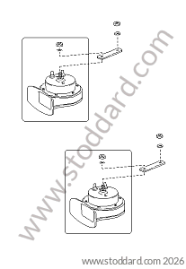 HORN for Porsche 928 87-91 &bull; 1987 &bull; 928 S4 &bull; Coupe &bull; Manual Gearbox, 5 Speed