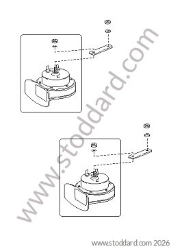 HORN for Porsche 928 87-91 &bull; 1987 &bull; 928 S4 &bull; Coupe &bull; Manual Gearbox, 5 Speed