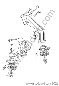 ENGINE SUSPENSION for Porsche 944 82-85 &bull; 1985 &bull; 944 2.5 Serie 1 &bull; Coupe &bull; Manual Gearbox, 5 Speed