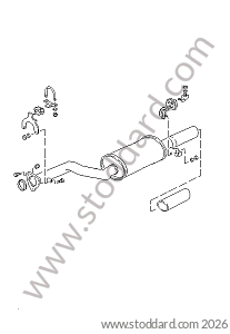 REAR MUFFLER for Porsche 944 85-88 &bull; 1986 &bull; 944 2.5 &bull; Coupe &bull; Manual Gearbox, 5 Speed