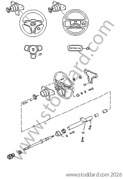 STREERING WEEHL STREERING COLUMN for Porsche 944 82-85 &bull; 1985 &bull; 944 2.5 Serie 1 &bull; Coupe &bull; Manual Gearbox, 5 Speed