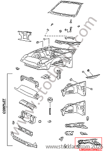 BODY FRONT SECTION for Porsche 944 82-85 &bull; 1982 &bull; 944 2.5 &bull; Coupe &bull; Manual Gearbox, 5 Speed