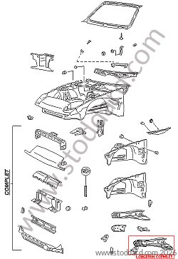 BODY FRONT SECTION for Porsche 944 82-85 &bull; 1983 &bull; 944 2.5 &bull; Coupe &bull; Manual Gearbox, 5 Speed