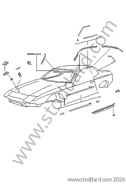 TRIM FRAME for Porsche 944 82-85 &bull; 1983 &bull; 944 2.5 &bull; Coupe &bull; Manual Gearbox, 5 Speed