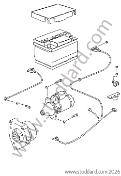STARTER/BATTERY/WIRING HARNESSES for Porsche 944 82-85 &bull; 1982 &bull; 944 2.5 &bull; Coupe &bull; Manual Gearbox, 5 Speed