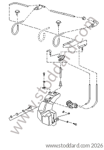 WINDSCREEN WASHER SYSTEM for Porsche 944 82-85 &bull; 1985 &bull; 944 2.5 Serie 1 &bull; Coupe &bull; Manual Gearbox, 5 Speed