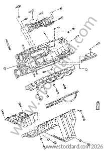 CRANKCASE / MOUTING PARTS for Porsche 944 85-88 &bull; 1985 &bull; 944 2.5 Serie 2 &bull; Coupe &bull; Manual Gearbox, 5 Speed