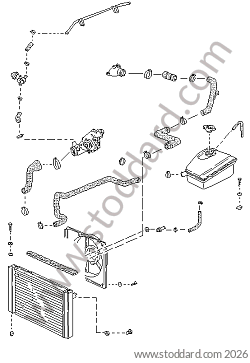 WATER COOLING for Porsche 944 85-88 &bull; 1987 &bull; 944 S &bull; Coupe &bull; Manual Gearbox, 5 Speed
