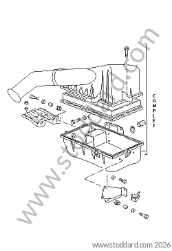 AIR CLEANER SYSTEM for Porsche 944 85-88 &bull; 1986 &bull; 944 2.5 &bull; Coupe &bull; Manual Gearbox, 5 Speed