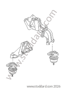 ENGINE SUSPENSION for Porsche 944 85-88 &bull; 1986 &bull; 944 Turbo M44.50 &bull; Coupe &bull; Manual Gearbox, 5 Speed