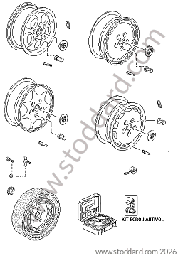 DISC WHEEL for Porsche 944 85-88 &bull; 1987 &bull; 944 Turbo &bull; Coupe &bull; Manual Gearbox, 5 Speed