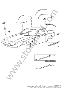 MOULDING for Porsche 944 85-88 &bull; 1987 &bull; 944 S &bull; Coupe &bull; Manual Gearbox, 5 Speed